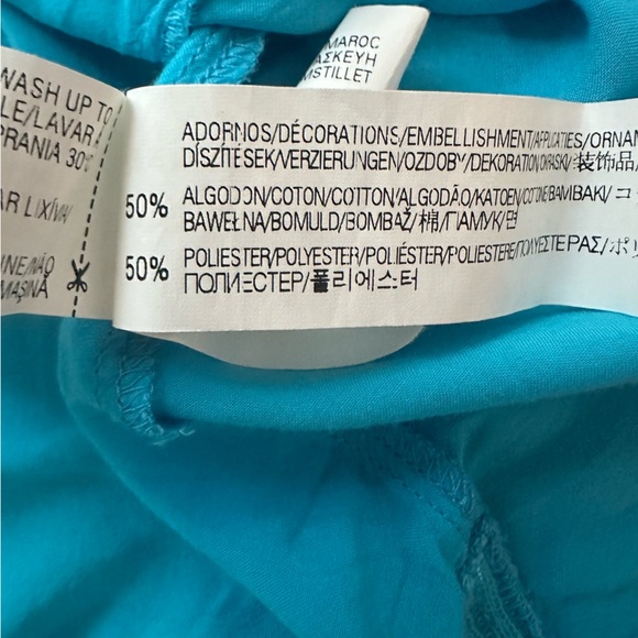 Zara Blue Ruffled Y2K Top size S - Picture 5 of 7